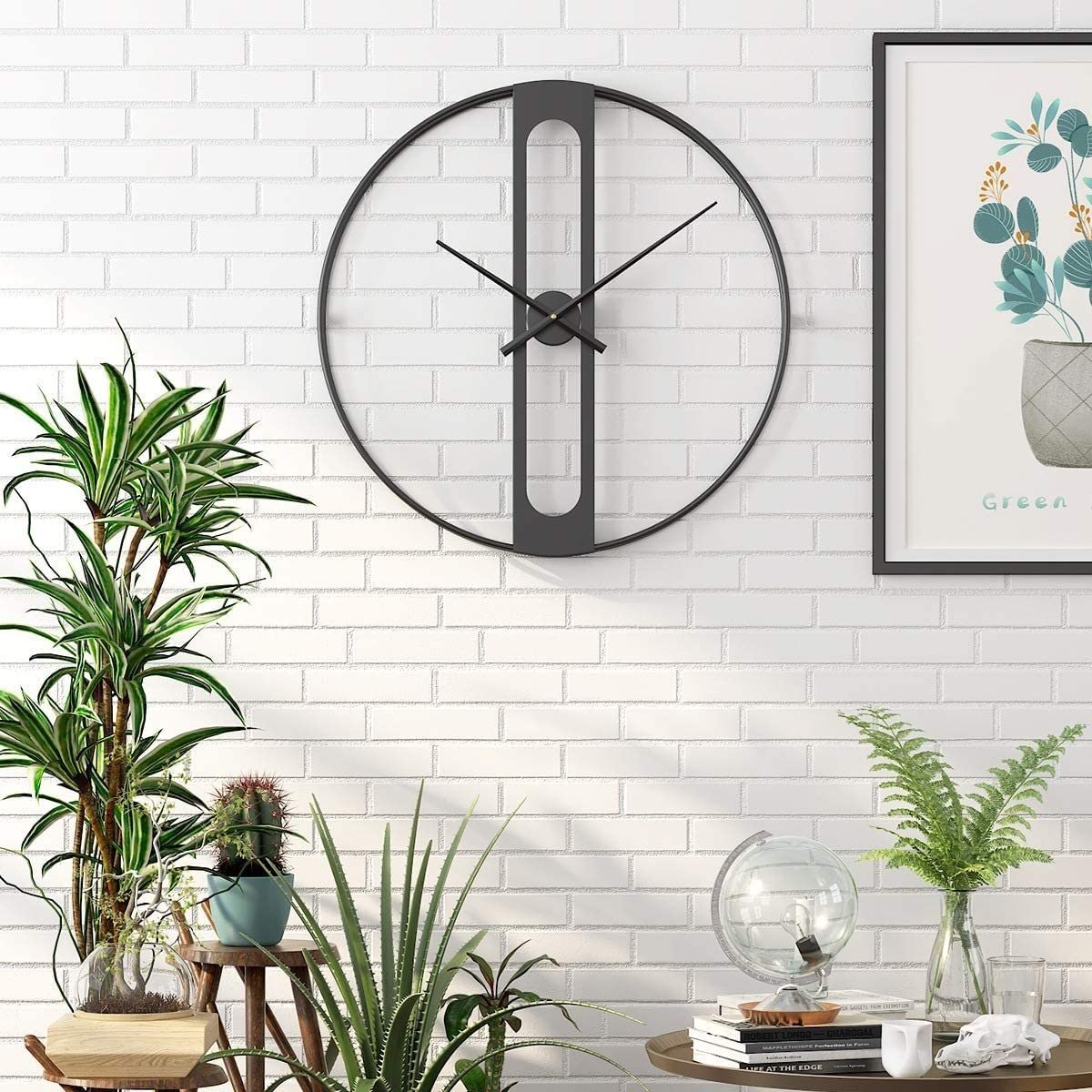Zegar Ścienna Wiszący Zegar Nowoczesny Duży Zegar Ścienny 3D Cichy, Nie Tykający Zegar Kwarcowy Do Salonu Sypialnia Biuro Zegar Ścienny Zegary Ścienne (Color : Zwart, Size : 70 * 70cm)