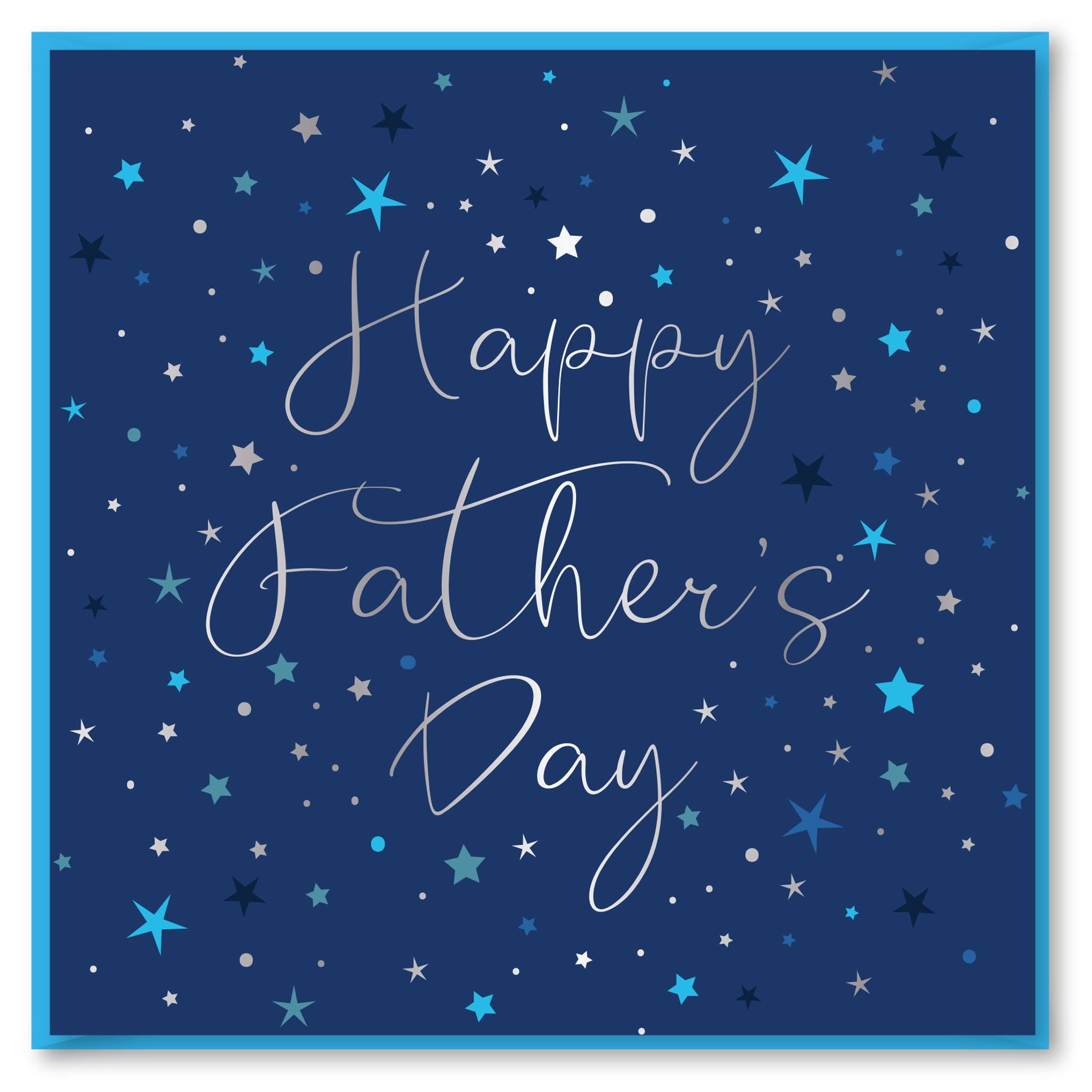 Biglietto di auguri blu per festa del papà, con scritta Love Dad (lingua italiana non garantita) di alta qualità, 10,2 x 15,2 cm, per biglietti di compleanno e inviti per feste