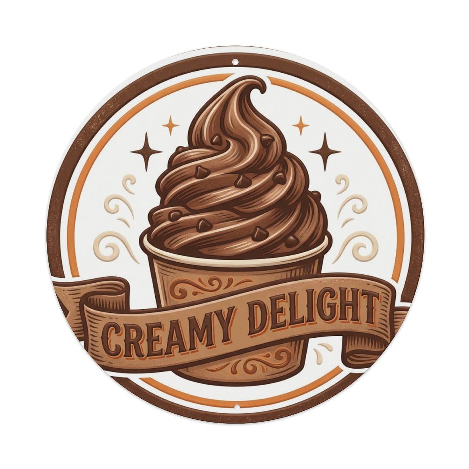 Creamy Delight Cafe Decoration 6 Metal Tin Sign