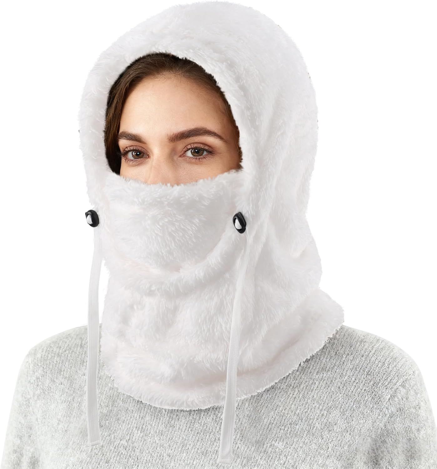 Connectyle Balaclava Hood Winter Hat for Men & Women Windproof One-Piece Fleece Hooded Scarf Ski Mask Cold Weather Hat