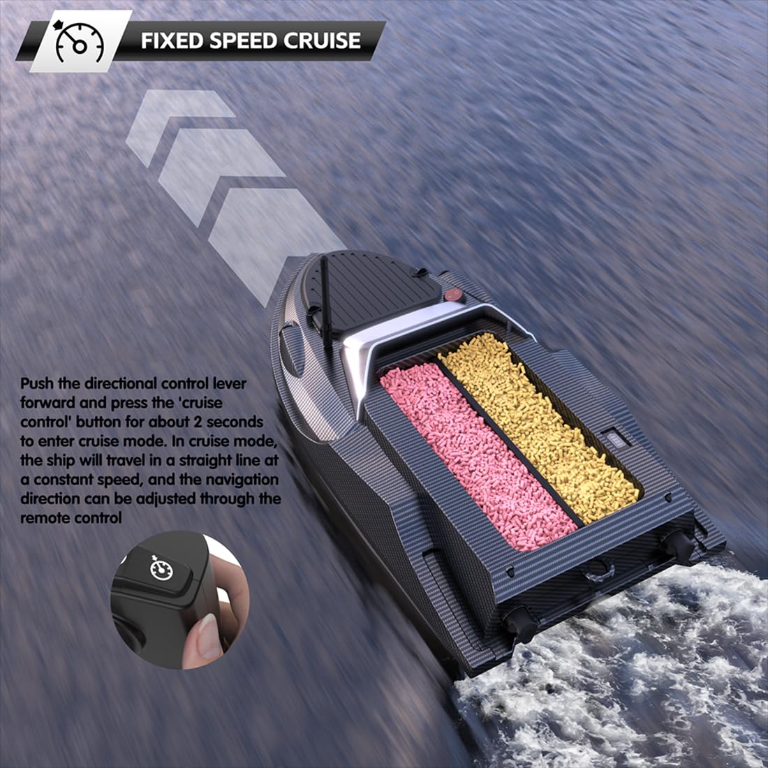 Barco de cebo RC V080 de 12 V y 800 m de alta velocidad con 9 zonas de pesca, 180 puntos de referencia, capacidad de 3 kg, doble tolva y luces LED. Juguetes y regalos para amantes de la pesca y adul