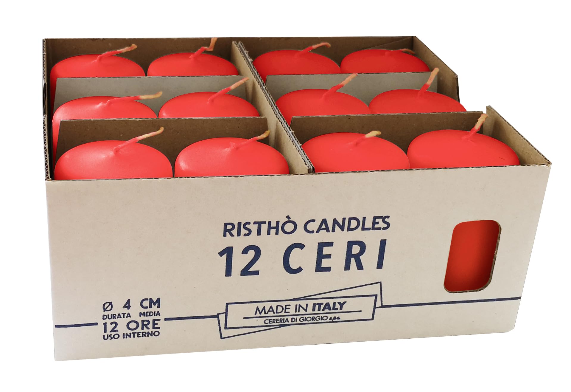 Bougies Tige Courtes Ovaletta - Lot De 8 Blanches - 10,8 Cm