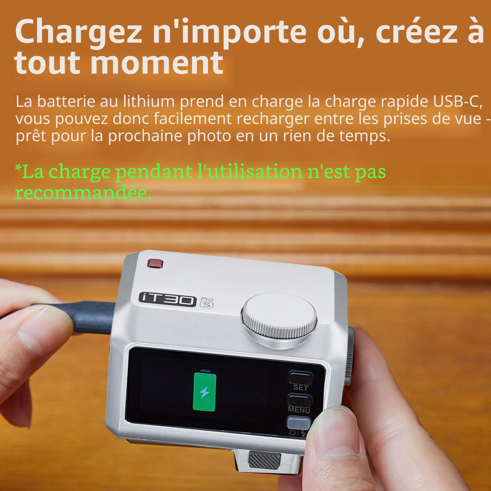 GODOX IT30PRO F Flash Appareil Photo, IT30PROF IT30 Pro F TTL HSS 1/8000s Flash, Compatible avec X100VI GFX100RF XS20 XS10 XT30 II XT5 XM5 GFX50S GFX50R X-T4 X-T3 X-E4