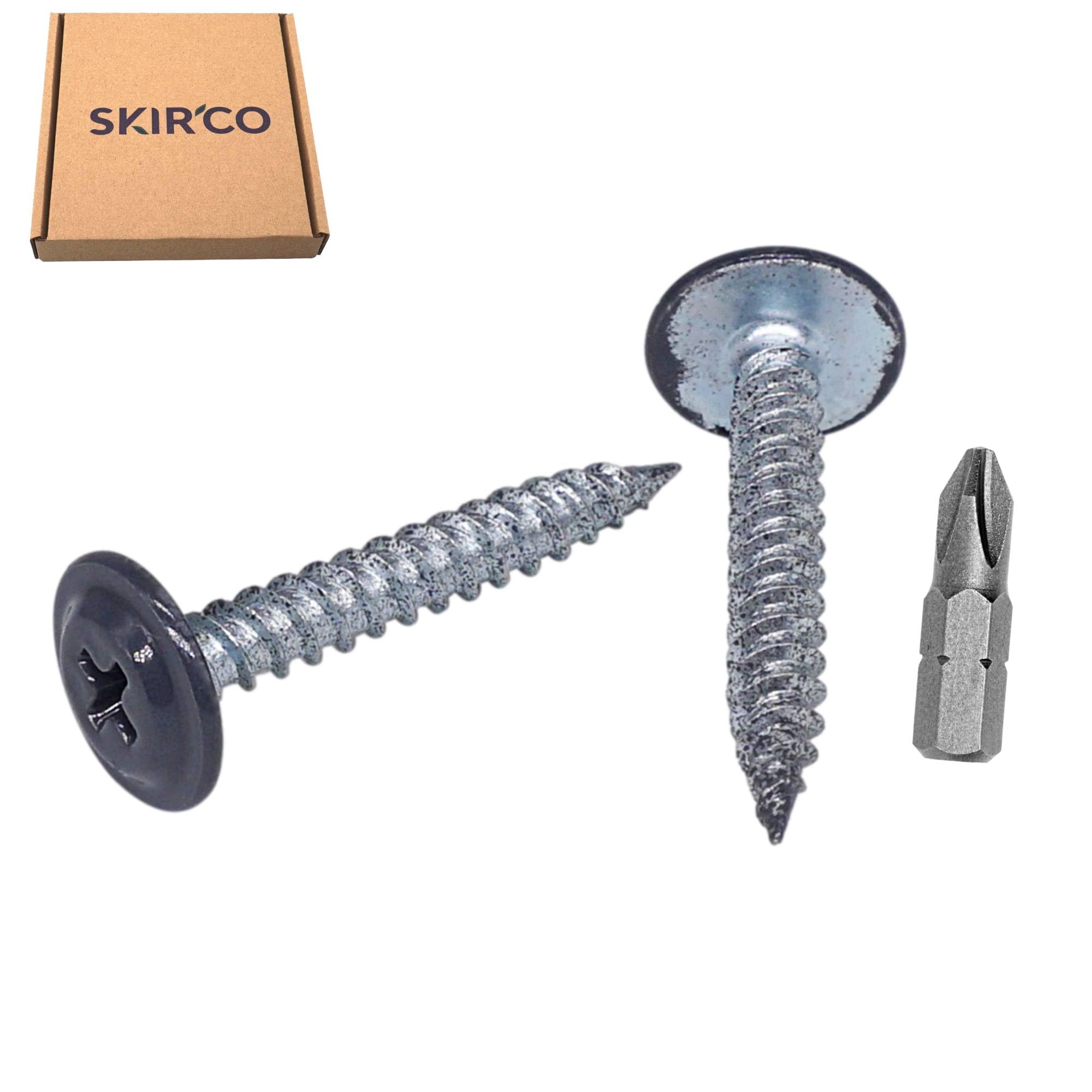SKIR'CO (50 pcs) Painted 4.2 x 30 mm Self Tapping Wood Screws, Metal Screw, PH Modified Truss Head (Graphite Grey RAL 7024) - Image 2