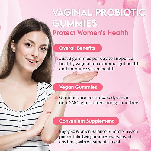 Miniatura 6 de Airboy Vaginal Probiotic Gummies for Women, Pineapple Gummies for Women Balanced PH, Yeast Balance & Flora Support - 60 Gummies