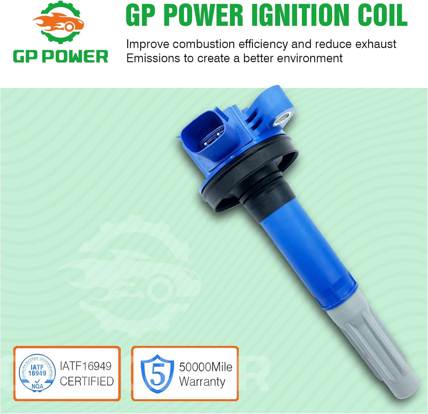 IGNITION COIL SET OF 8 BR3Z-12029-A BR3Z12029A BR3E-12A375-AA BR3E12A375AA 5C1859 UF622 UF-622 DG542 DG-542 COMPATIBLE WITH Ford F-150 F150 Mustang 5.0L V8