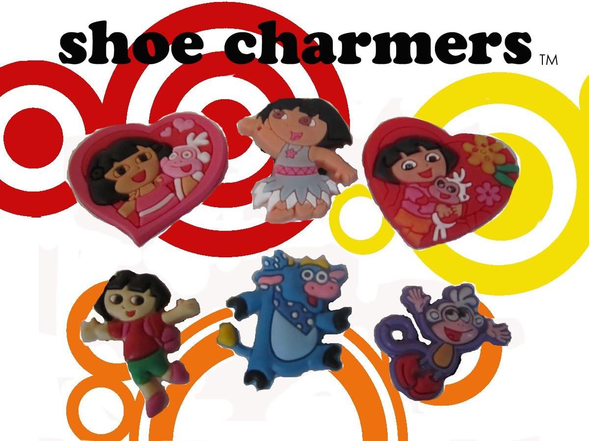 Dora the Explorer Shoe Charms 6 pc Set - Jibbitz Croc Style