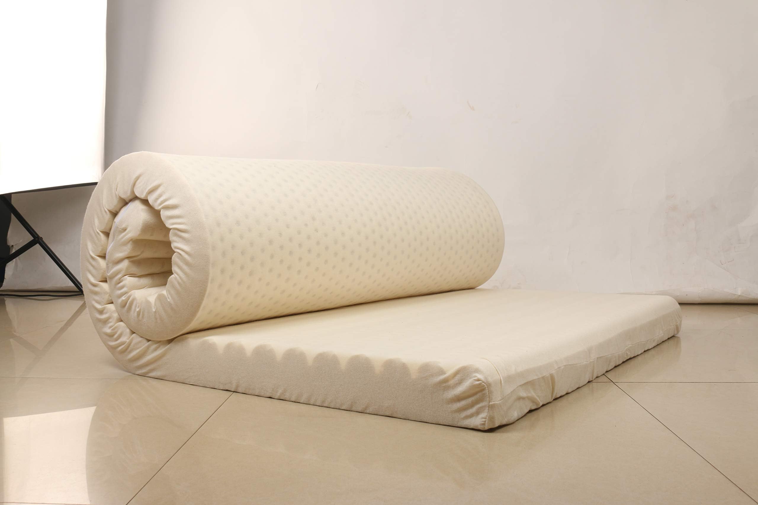 PURESLEEP Soft Natural Latex Foam Mattress (72x30x3 Inch)