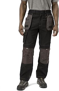 Caterpillar H2O Defender Water Resistant Work Pants for Men with Reinforced Knees, Bellowed Cargo Pocket and Tool Bags