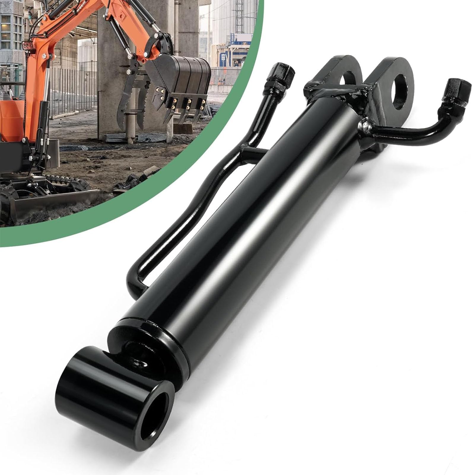 Cilindro Idraulico per Pollice per Mini Escavatore, Cilindro per Escavatore con Perno da 25 Mm con Guarnizioni Antideflagranti, Compatibile con l'attacco per Mini Inferiore a 3 Tonnellate