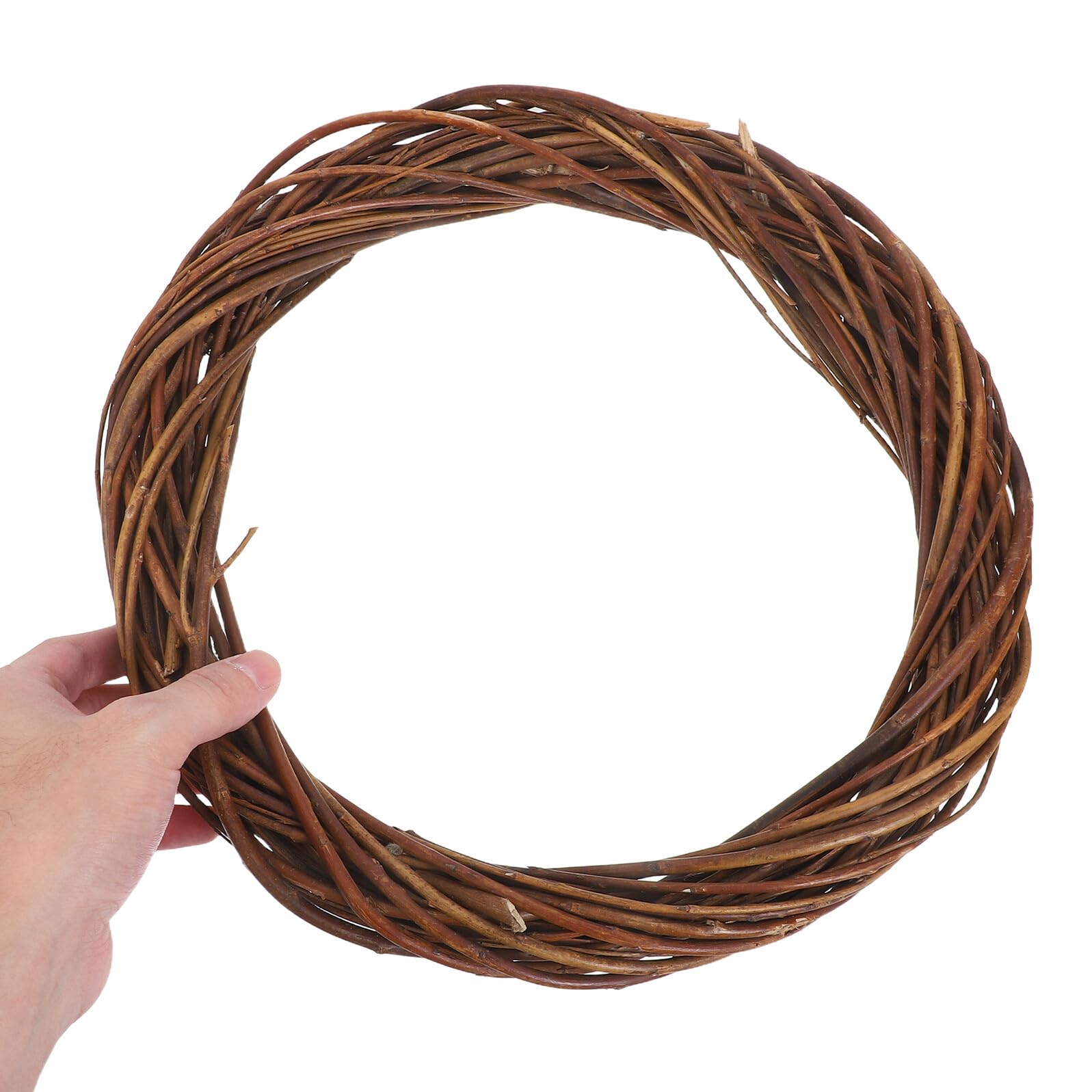3 Stück Kleiner Weidenreben Rattan Kränze 30cm Rund Selbstgemacht Bastelkränze aus Natürlichem Rattan für Hochzeits und Partydekoration mit Langlebiger Verarbeitung