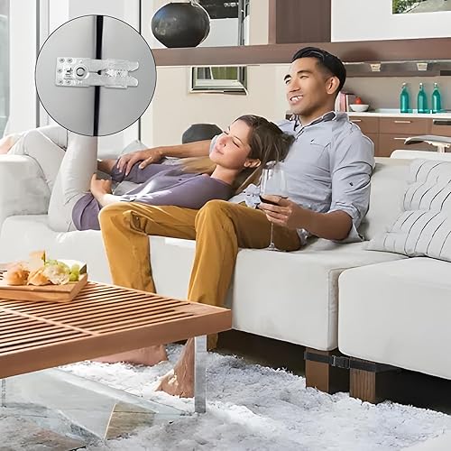 Miniatura 2 de HOWDIA Conectores de sofá seccionales, correas de sofá resistentes, correa ajustable para sofá deslizante, mantiene tu sofá modular junto, fácil