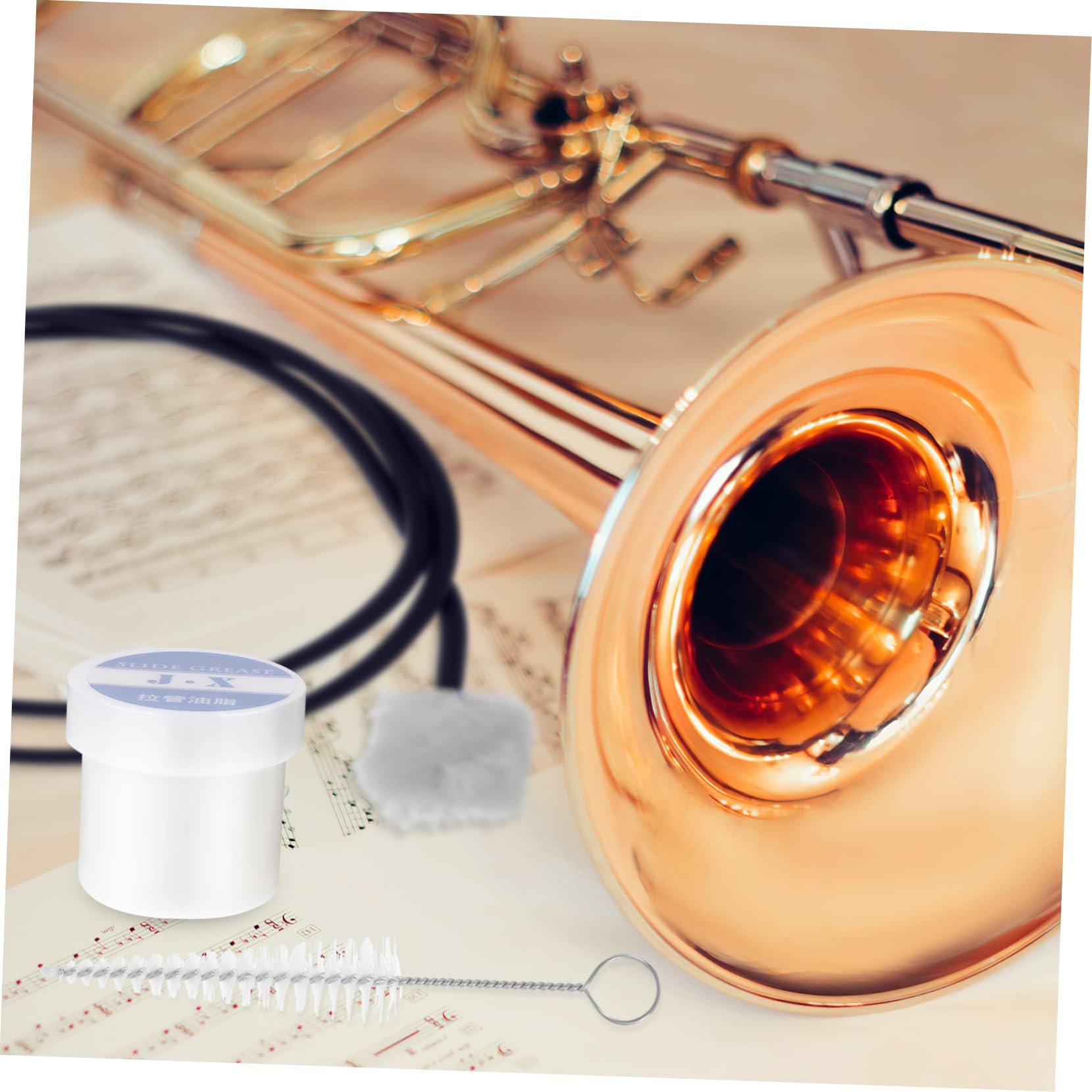 SUPVOX Trumpet Instrument Care Kit Clean Cloths for Trumpet Cornet Cleaning Kit Musical Instrument Cleaner Flexible Bore Brush Brush Cleaning Cloth Gloves