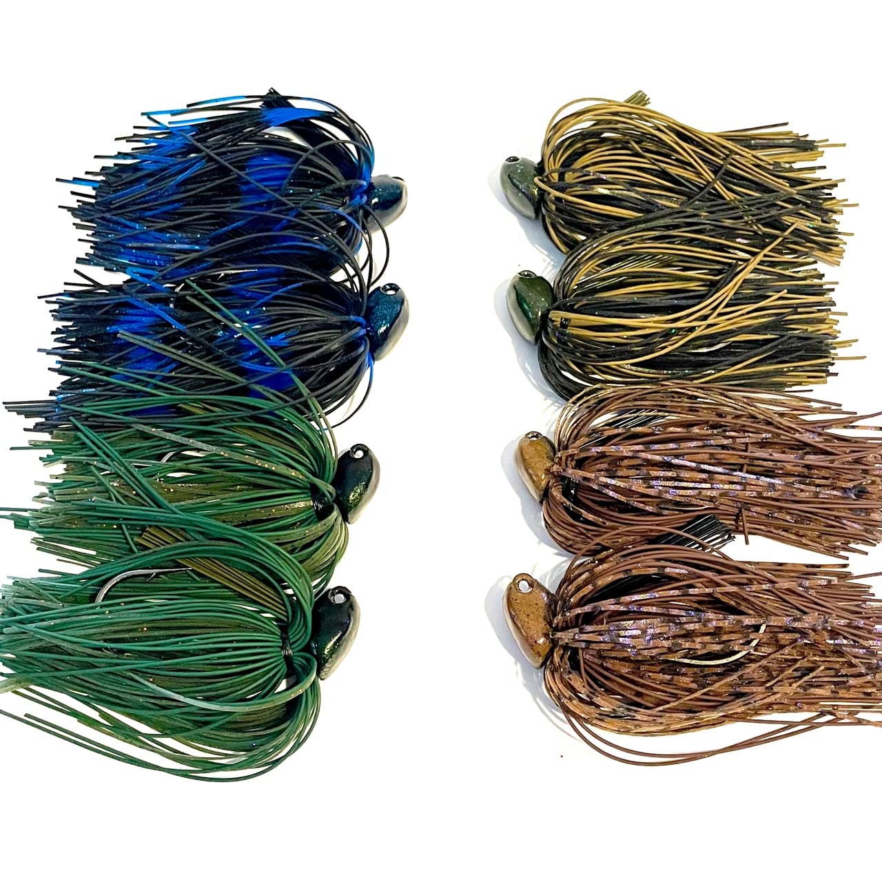 Ultimate Bass Fishing Jig Combo Pack 8 Hand Wire Tied