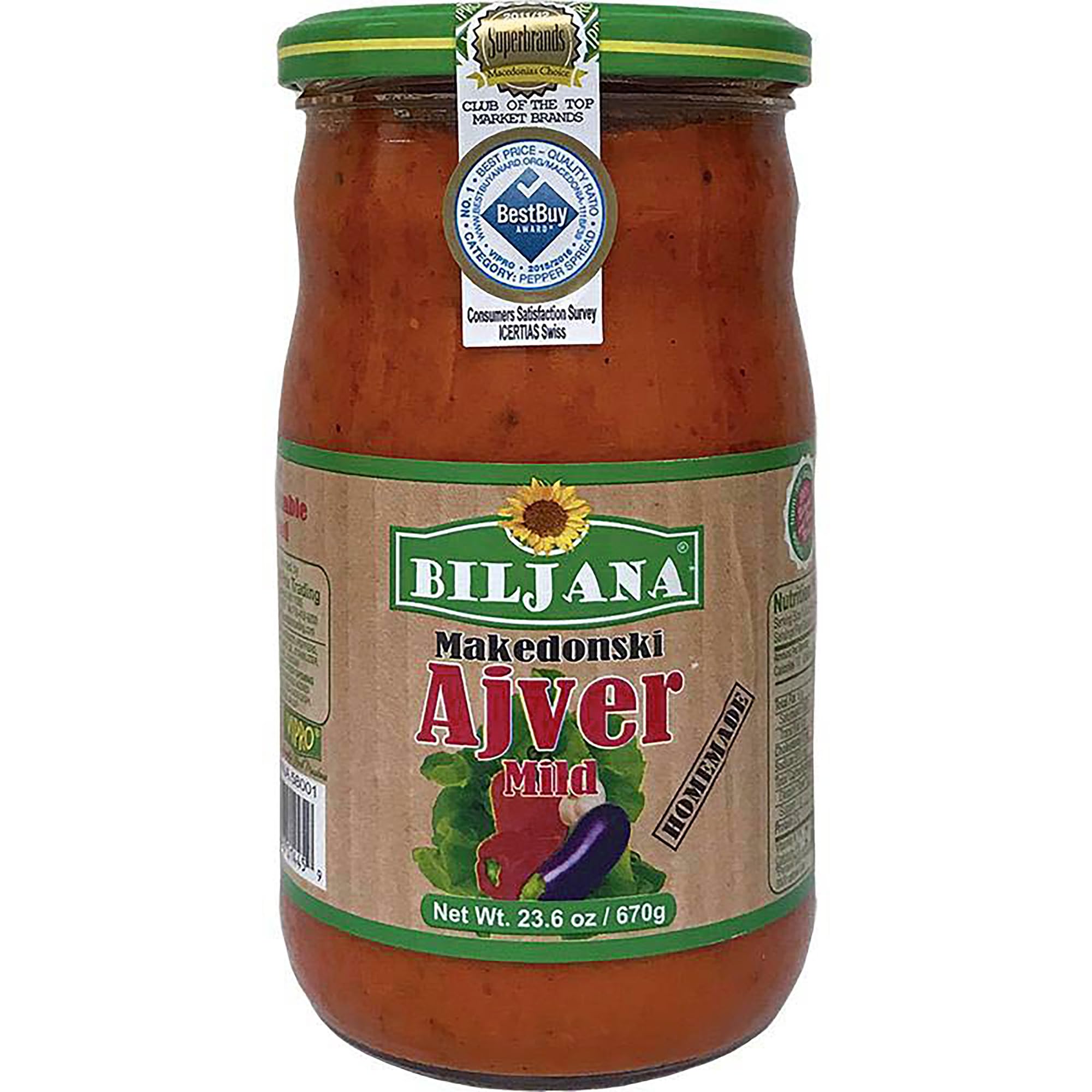 Home Made Ajver MILD (Biljana) 23.6oz (670 g)