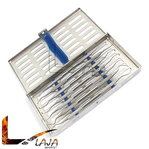Miniatura 2 de Laja Imports® Gracey - Juego de Curetas (7 piezas) en casete de acero inoxidable para uso educativo