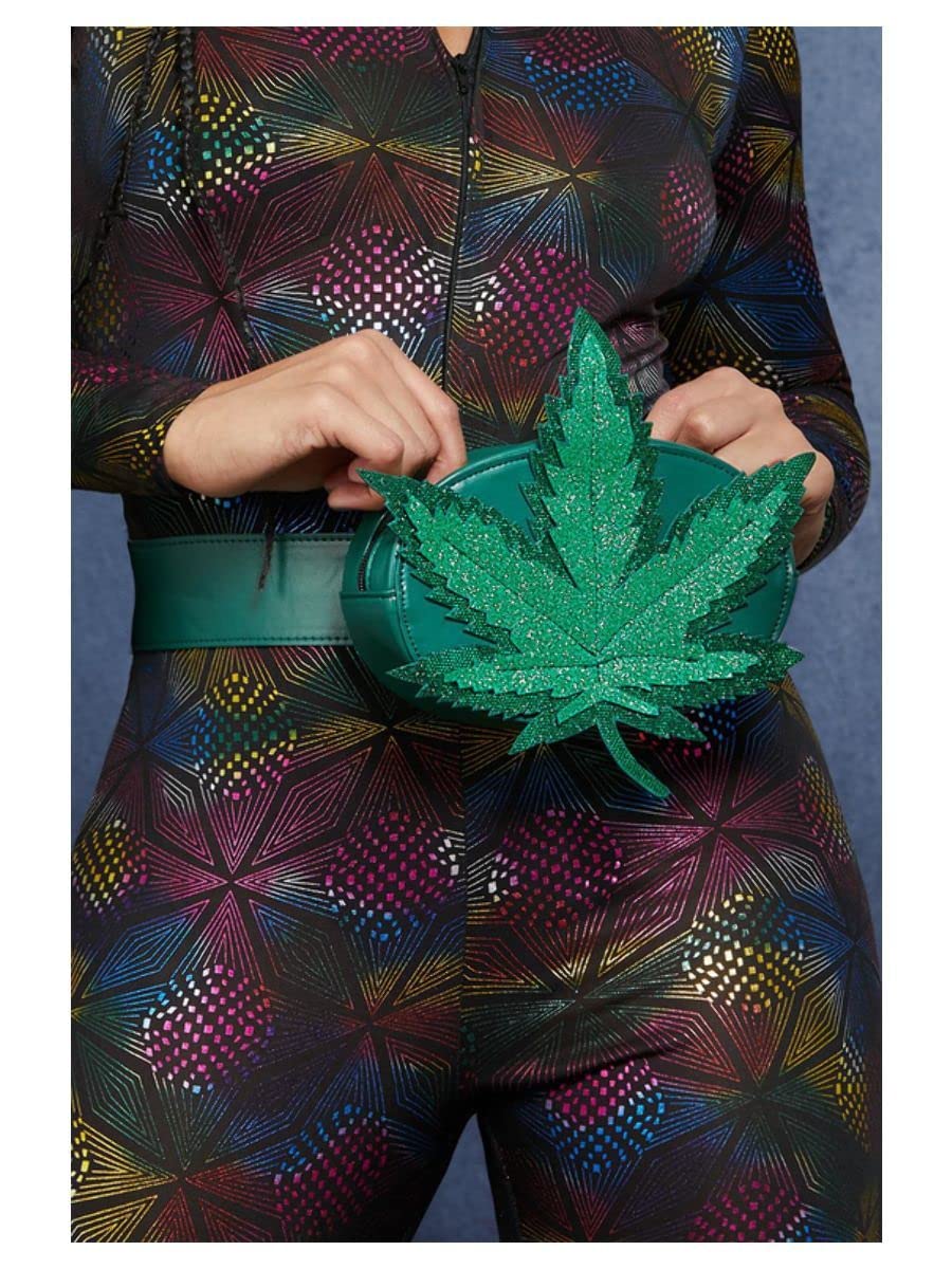 Smiffys Fever Cannabis Bum Bag, Fever Accessories Fancy Dress, Fever Dress Up Accessories
