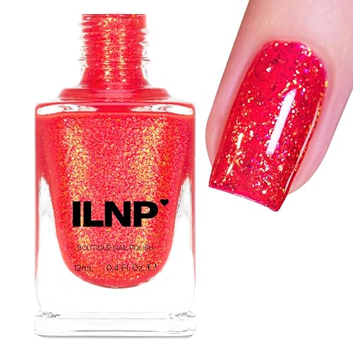 ILNP Ariel - Esmalte de uñas Vivid Lobster Red Shimmer