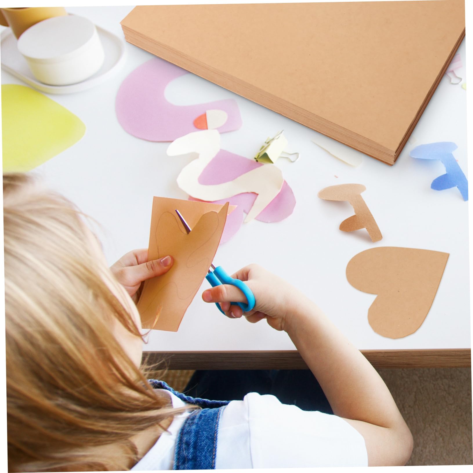 100pezzi Carta Kraft Per Crafting Scrapbooking e Progetti Fai Da Te Carta Marrone Resistente e Versatile Perfetta Per Stampa e Disegno