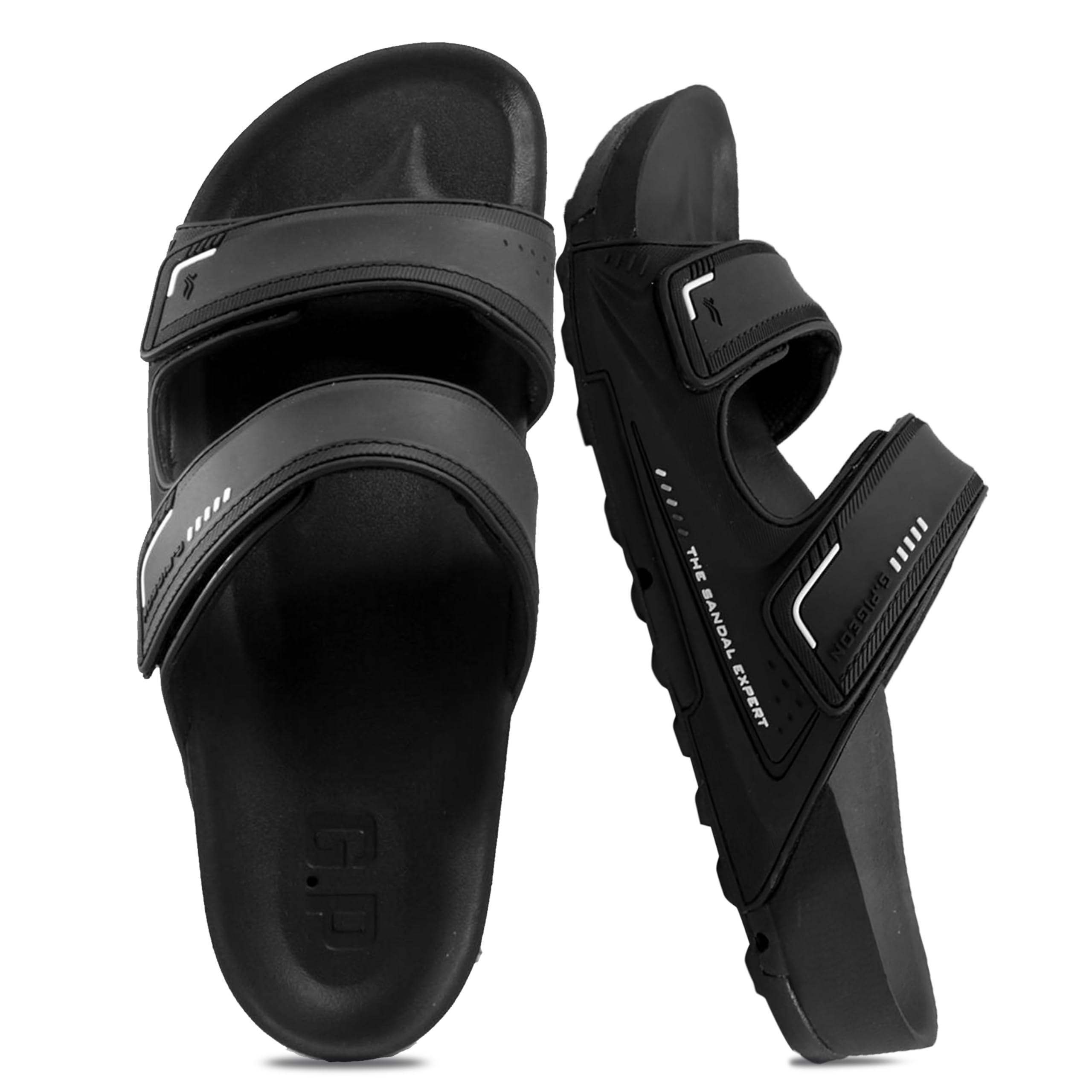 PIRO Unisex Orthoheel High Density Gel Slide Sandals Water Release Sole