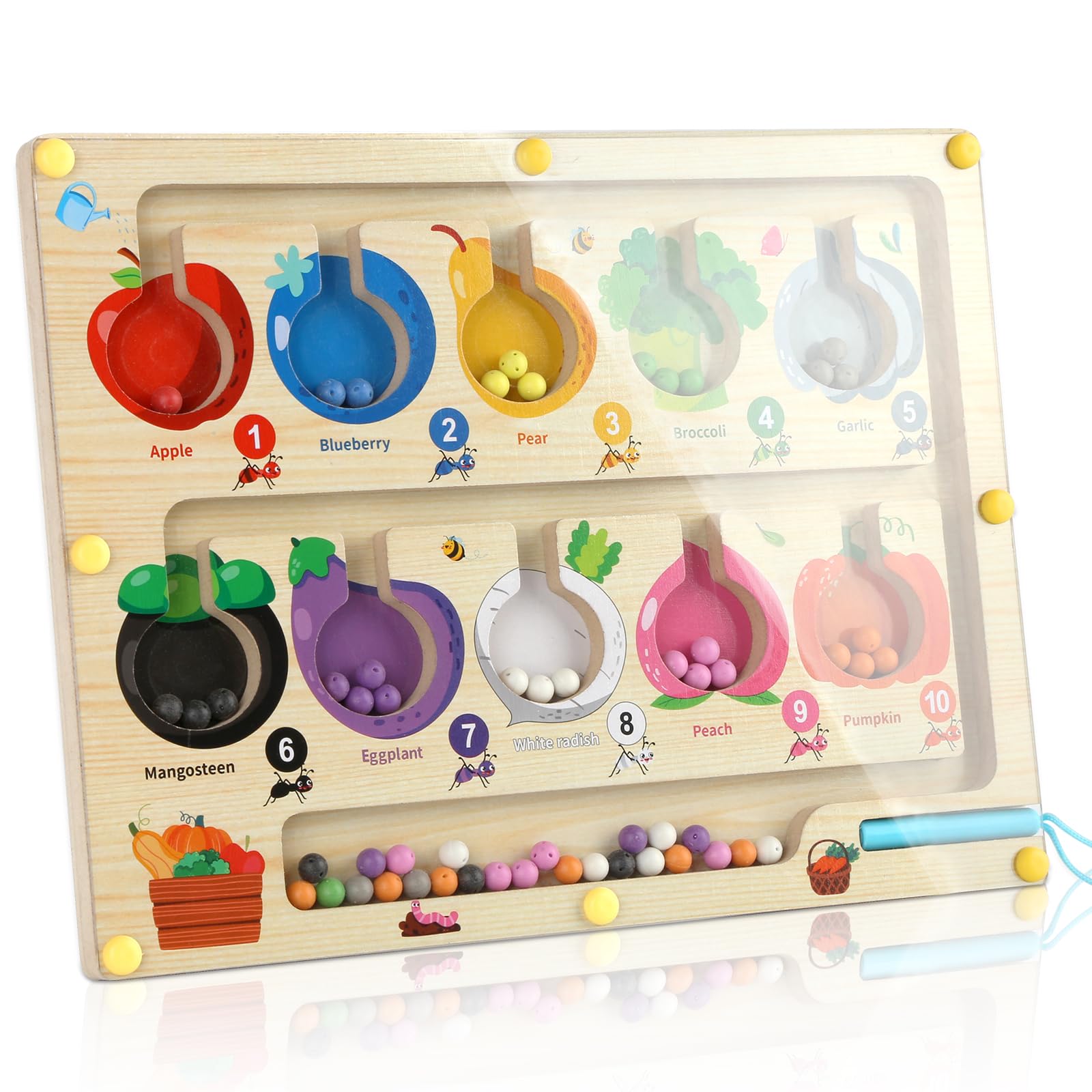 Gioco Montessori In Legno 2 In 1 Per Bambini 1 2 3 Anni – Regalo Educativo Per Stimolare La Motricità - 2