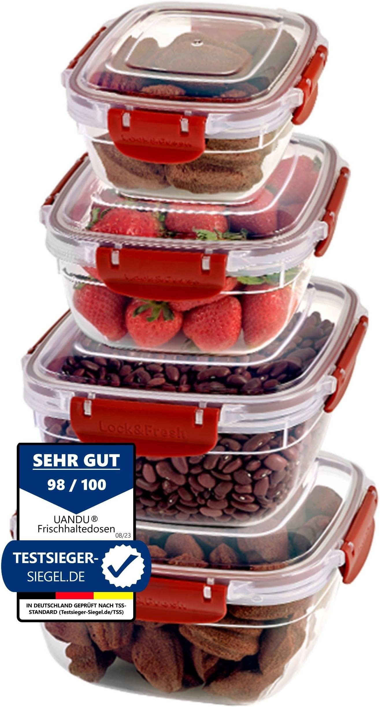 LOCK & LOCK BISFREE Vorratsdosen 5er Set - Luftdicht & BPA Frei