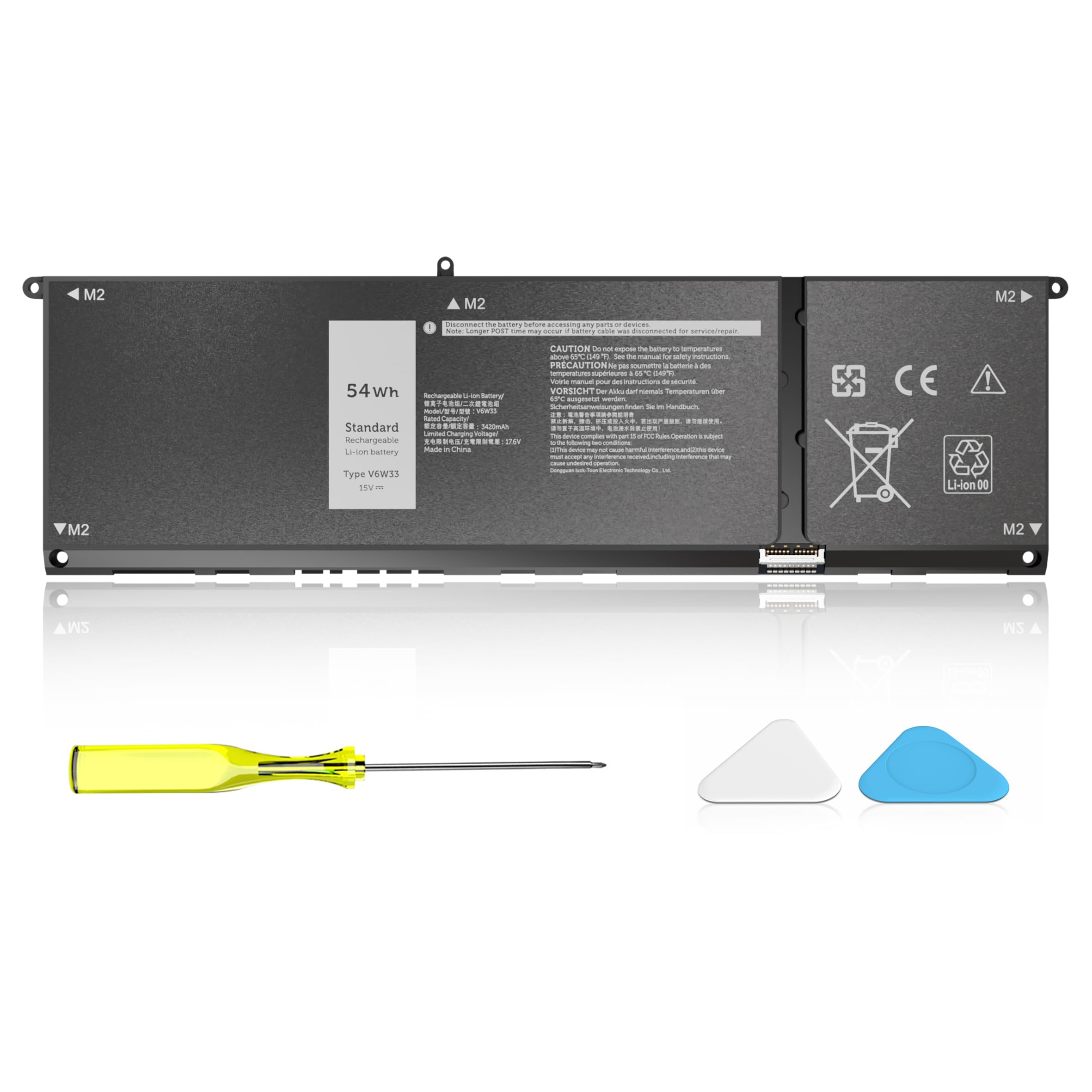 VNYUNQWE 54Wh V6W33 Battery Replacement for Dell Inspiron 3511 3520 3515 3510 5510 5515 5518 5310 5635 5625 5630 Latitude 3320 3330 3420 3520 Vostro