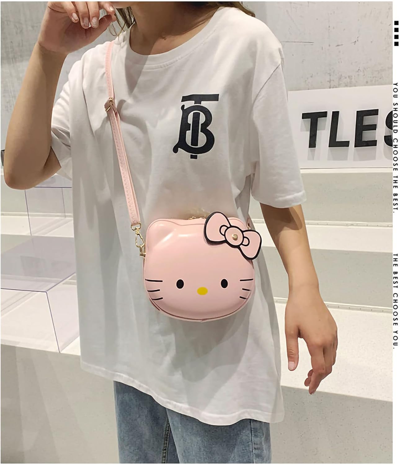 Kawaii Pink Cat Purse, cute cat purse,Cute Crossbody Bag, Kawaii Wallet, cute wallet, Kawaii Crossbody Bag for child girls women - Image 3