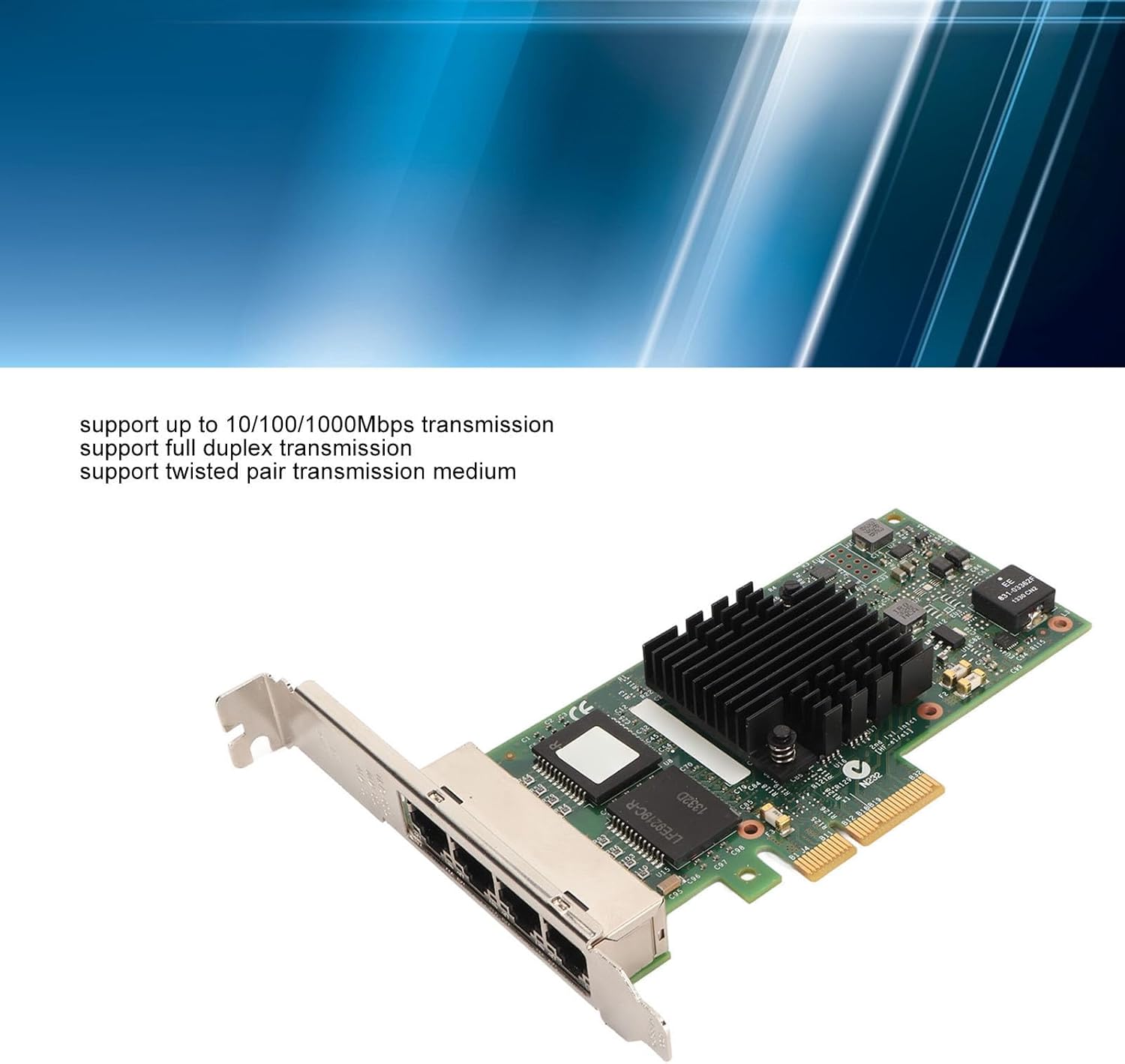 Quad Port 10Gb PCI E Network Card, Dual RJ45 Copper Port withX540 Controller, NIC Compatible forX540 T2, Support