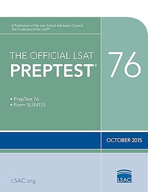 The Official LSAT Preptest: October 2015