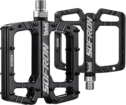 Lightweight Bike Pedals - Anti-Slip MTB, Road, and BMX Pedals - Durable Aluminum Alloy with Smooth Sealed Bearings