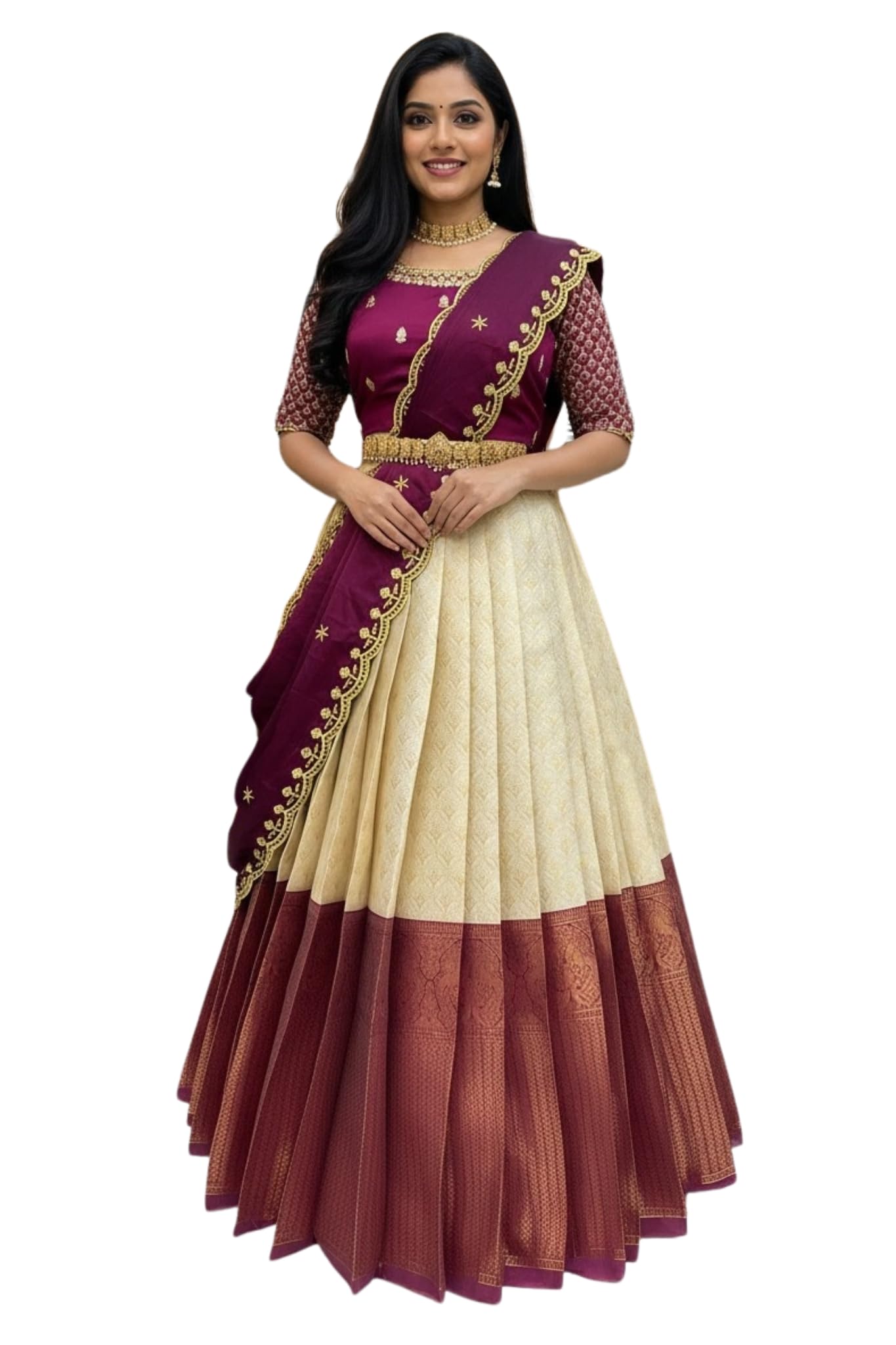 Beautiful Unstitch South Indian Lehenga Choli for Women | GT132