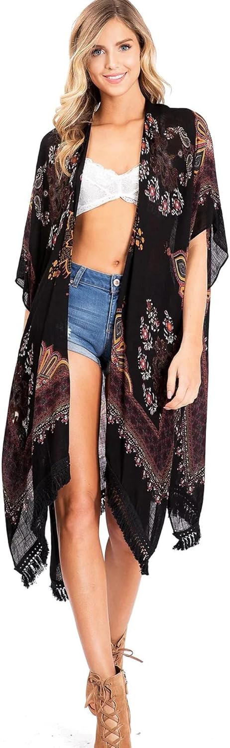 Breezy Lane Kimonos for Women Swimsuit Coverups Beach Cover Up Swimwear Cardigan Summer - Image 3