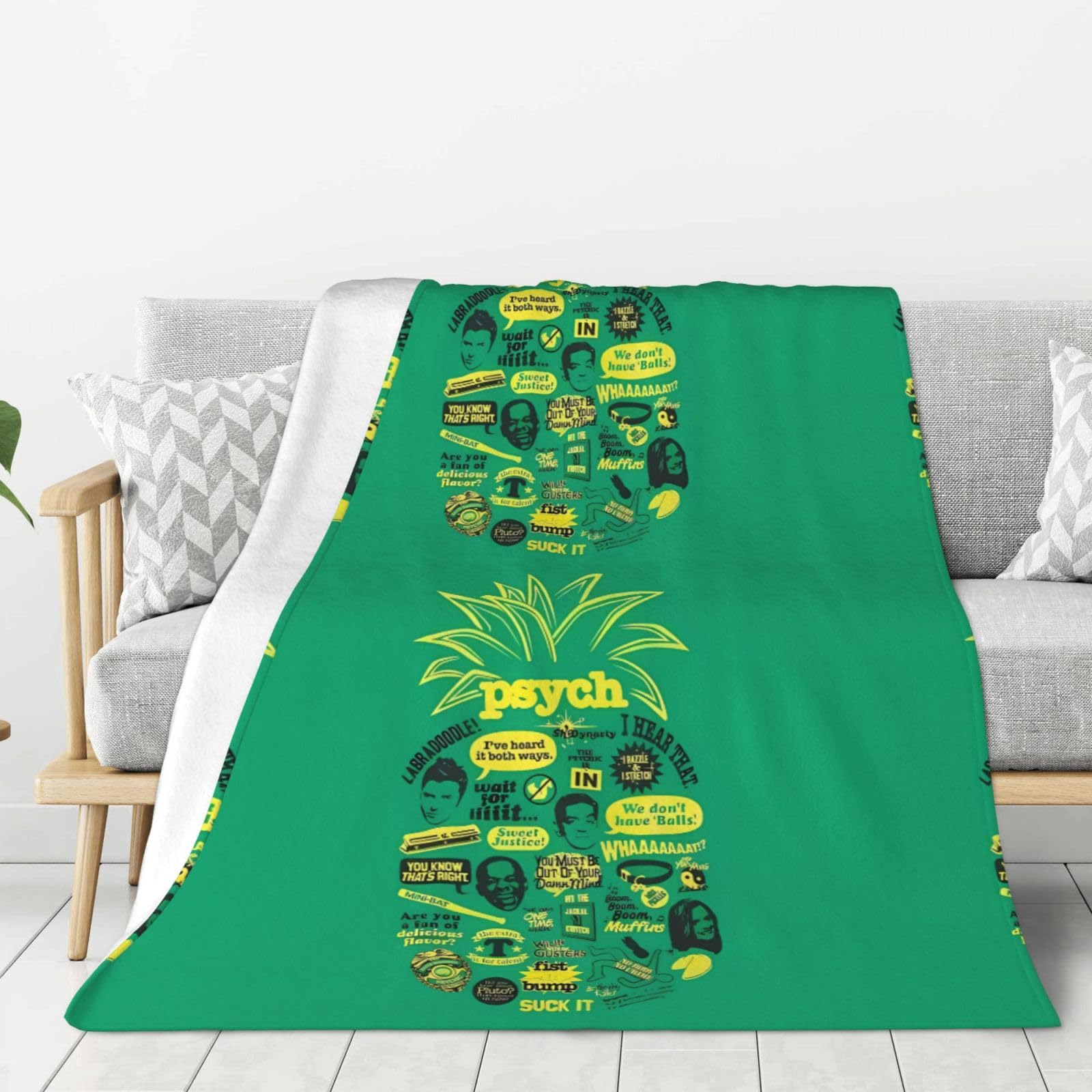 Couverture en flanelle épaisse premium au design ananas texturé