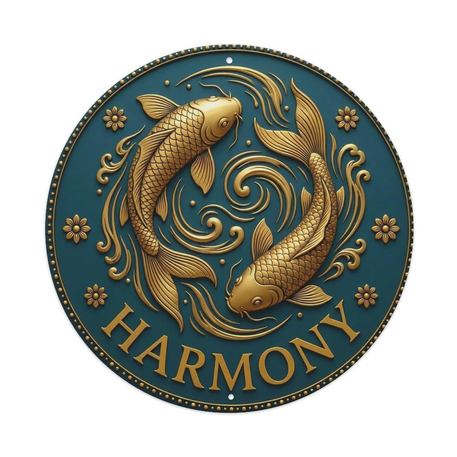 Vintage Harmony Flower Zen Yoga Metal Tin Sign