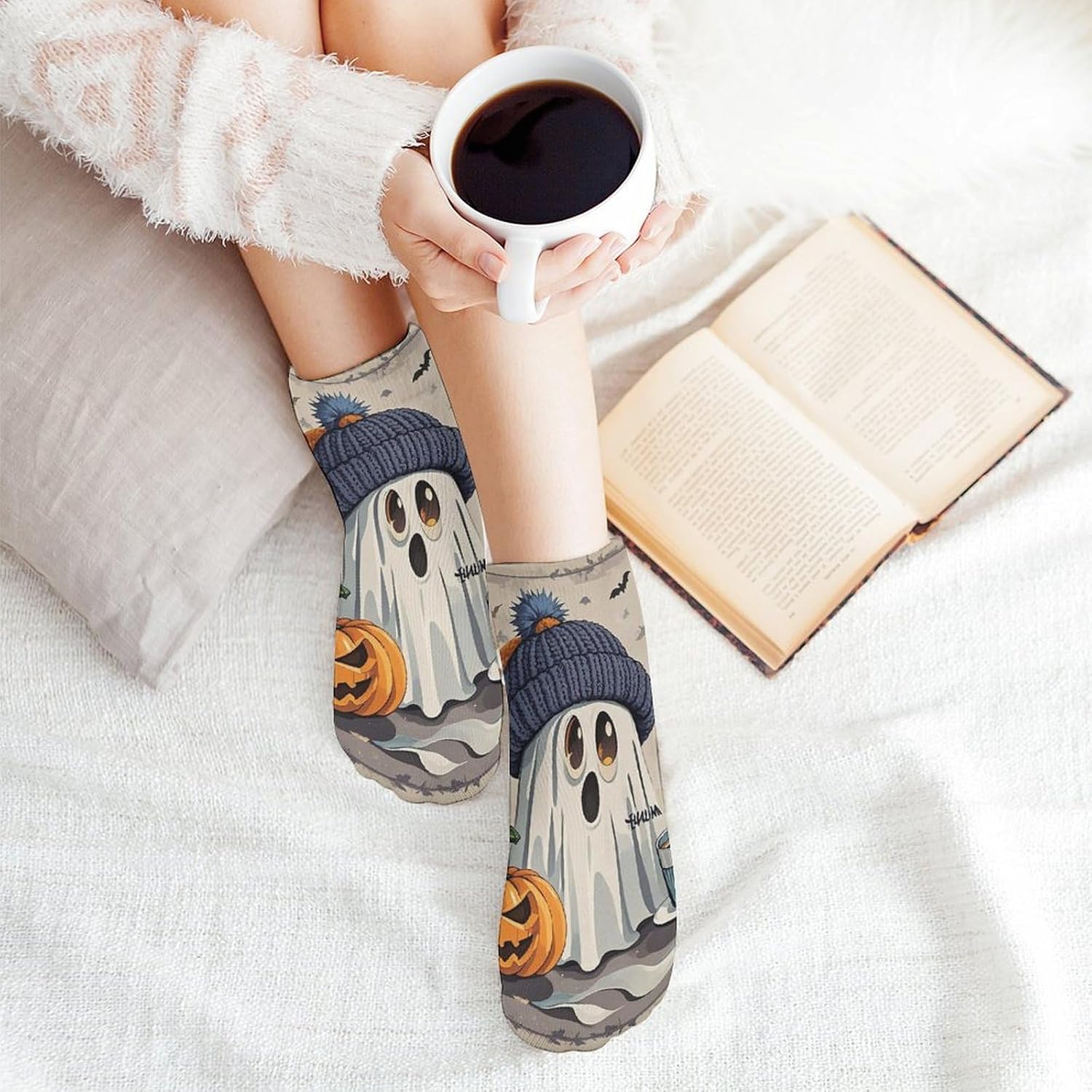 Coffee Lover 5 Pairs Athletic Socks, Breathable Short Socks