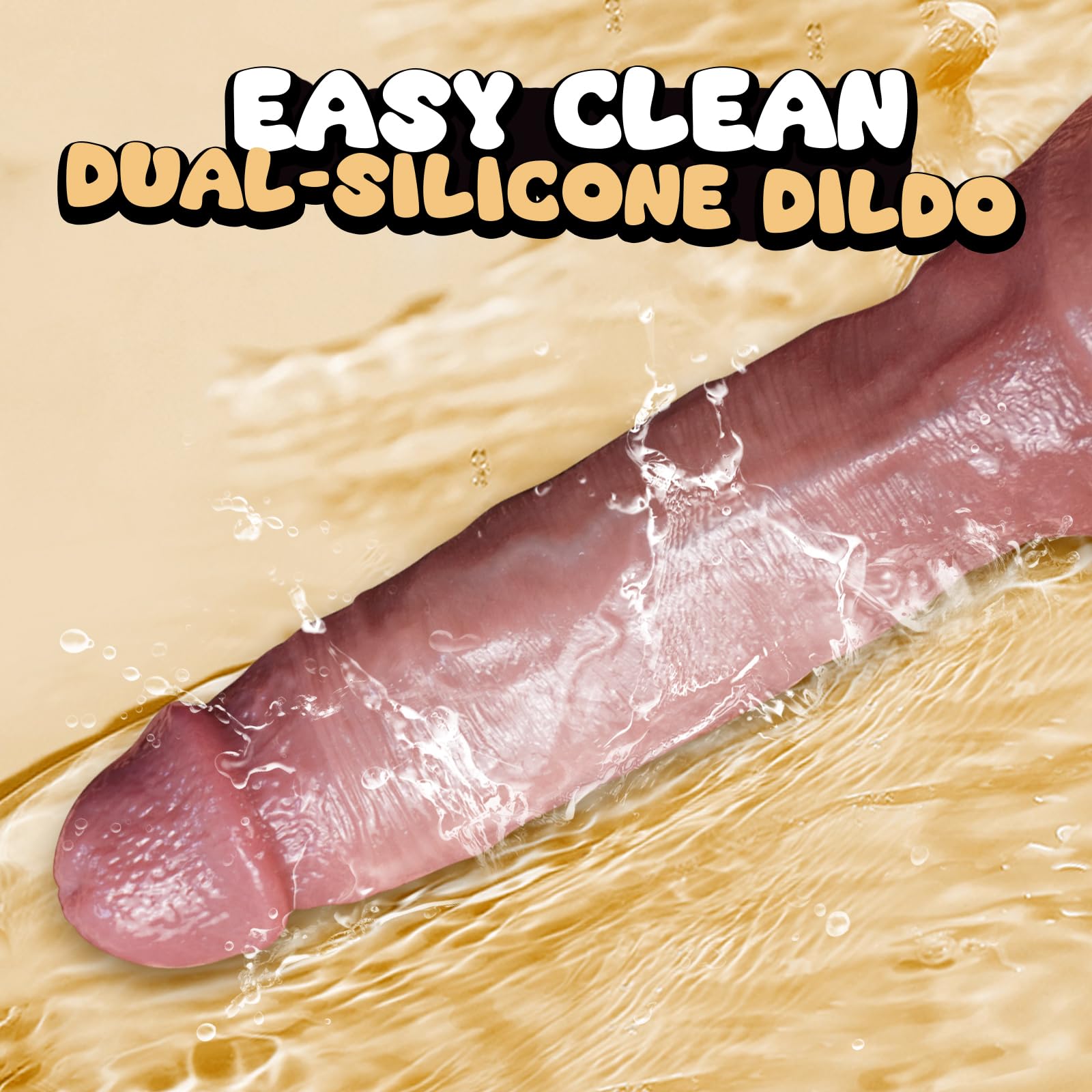 Ultra Realistic Dildo Dual Silicone Dildos, 9" Lifelike Curved Beginner Dildo for G Spot and Anal Play with Powerful Suction Cup, Hands-Free Penis Sex Toy for Women Men Sexual: S-7''