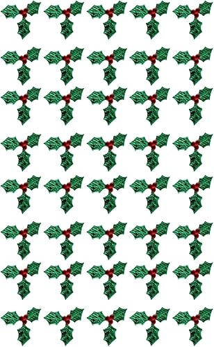 FOMIYES Apliques de pelo 200 piezas de corona verde decoraciones de boda artificiales para Navidad, accesorios de bricolaje, disfraz de Navidad