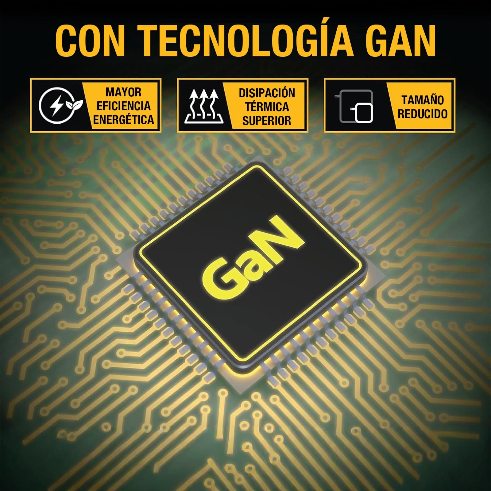 DEWALT Cargador USB-C GAN 65W con Enchufe UK, Adaptador de Corriente 3 Puertos (2 USB-C + USB-A), Carga Rápida PPS Compacto para MacBook, iPad, Galaxy, DELL XPS, iPhone 17/16/15