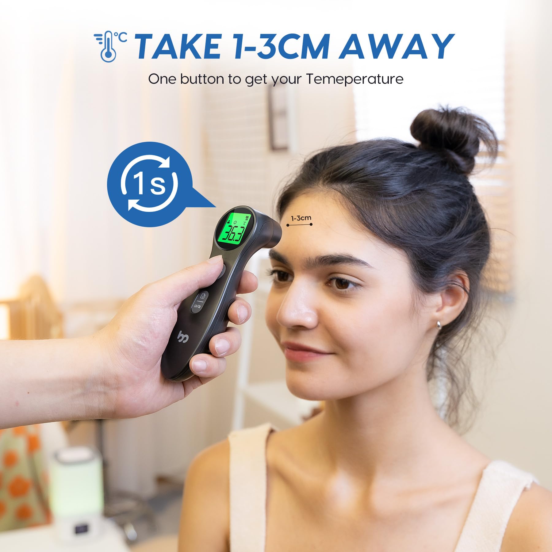 SEJOY Thermomètre Frontal Sans Contact Infrarouge, Thermometre électronique Pour Bébé, Enfant