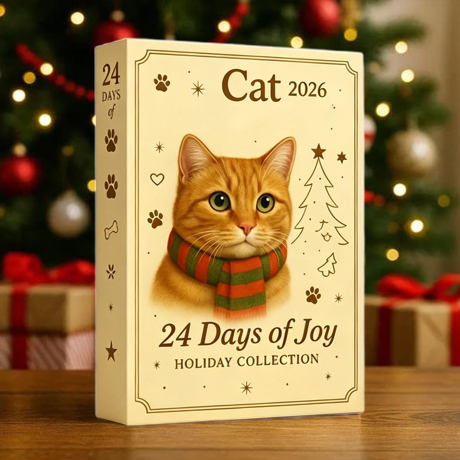 Conto alla rovescia per Natale Calendario 2D Acrilico Gatto Decorazioni