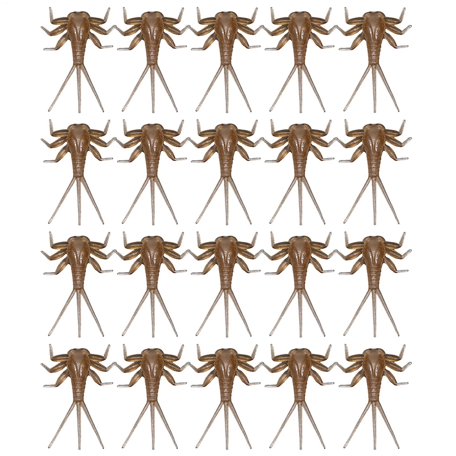 Fly Fishing Lure Set – 20 piezas Real Fly mano atada a mano señuelos para pesca con mosca, cebo suave para trucha, labios para atar labios para 20 veces realista de labios de mosca, compo de cuerpo