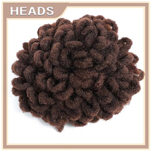 Miniatura 2 de Loc - Cola de caballo para mujeres negras, 2 piezas, moño de pétalos locales con cordón para mujeres negras (2 unidades, 33#)