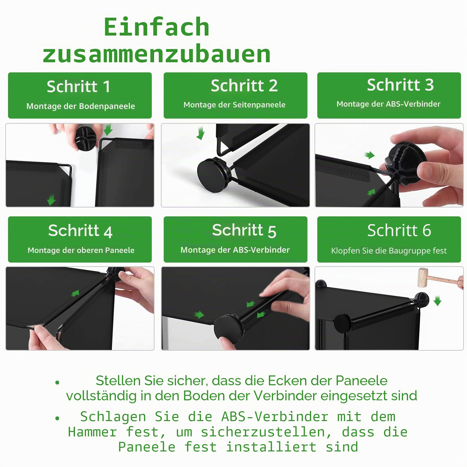 C&AHOME Würfelförmiges Aufbewahrungsregal, 16-Würfel-Regaleinheiten für den Schrank, DIY-Modulregal aus Kunststoff, Bücherregal, Aufbewahrungswürfel, 48,4" L x 12,4" B x 48,4" H, Schwarz, SUM3016H