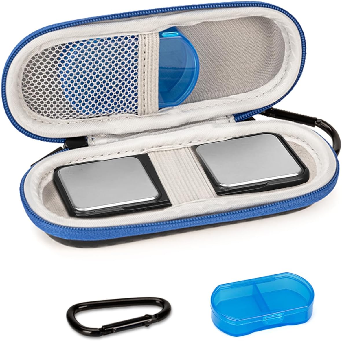 Case for AliveCor Kardia Mobile Heart Monitor, Hard Shell Case for Kardiamobile 6L and Kardia Mobile EKG Device with Pill Box, Heart Monitor EKG Travel Carrying Case