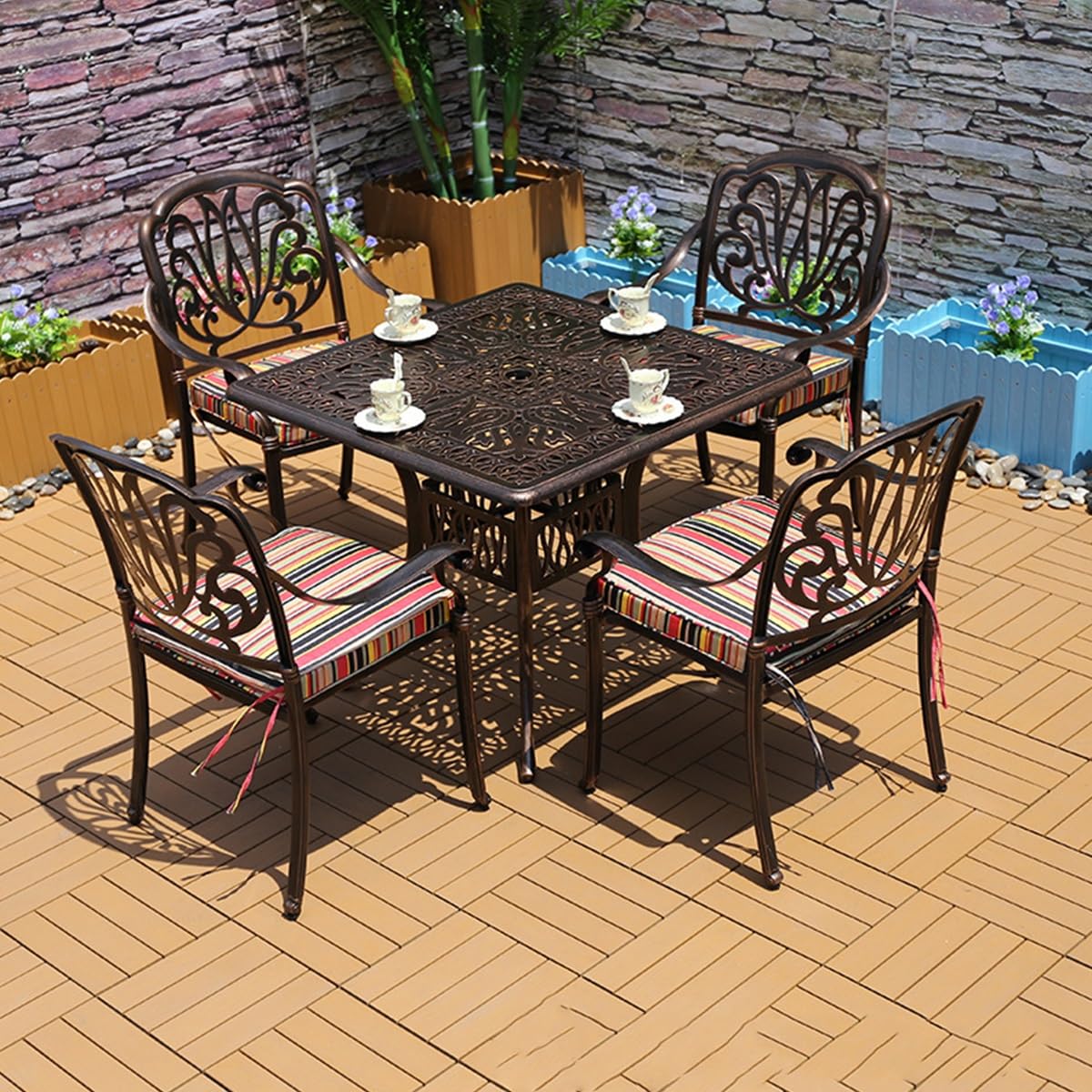 Amazon.co.jp: ガーデンファニチャー ガーデンテーブルセット ガーデン