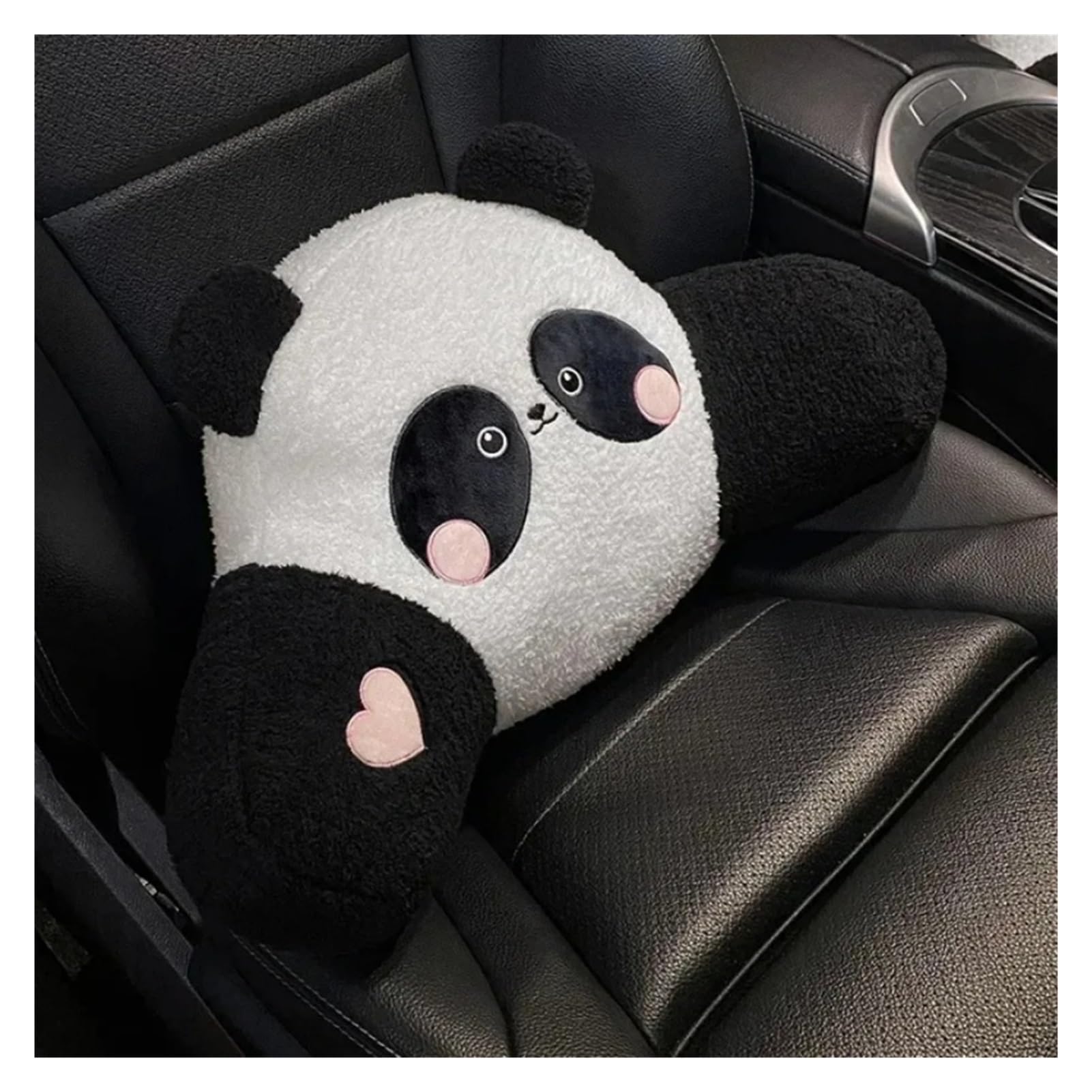 cojín para Coche Cojín Asiento Coche Verano Seda Hielo Panda Dibujos Animados(Neck Pillow)
