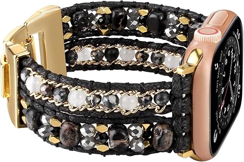 Pulsera bohemia compatible con Apple Watch Band de 1.614 in1.496 in1.575 in 1.929 in1.772 in1.732 in1.654 in, correa para iWatch Apple Watch Series