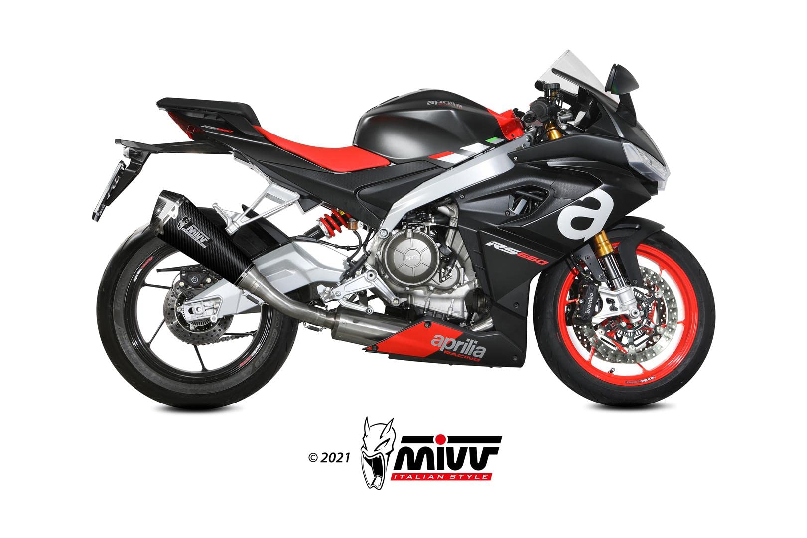 Scarico Mivv FULL SYSTEM 2x1 DELTA RACE CARBON ALTO Compatibile con APRILIA RS 660 2020 > 2021 Euro5