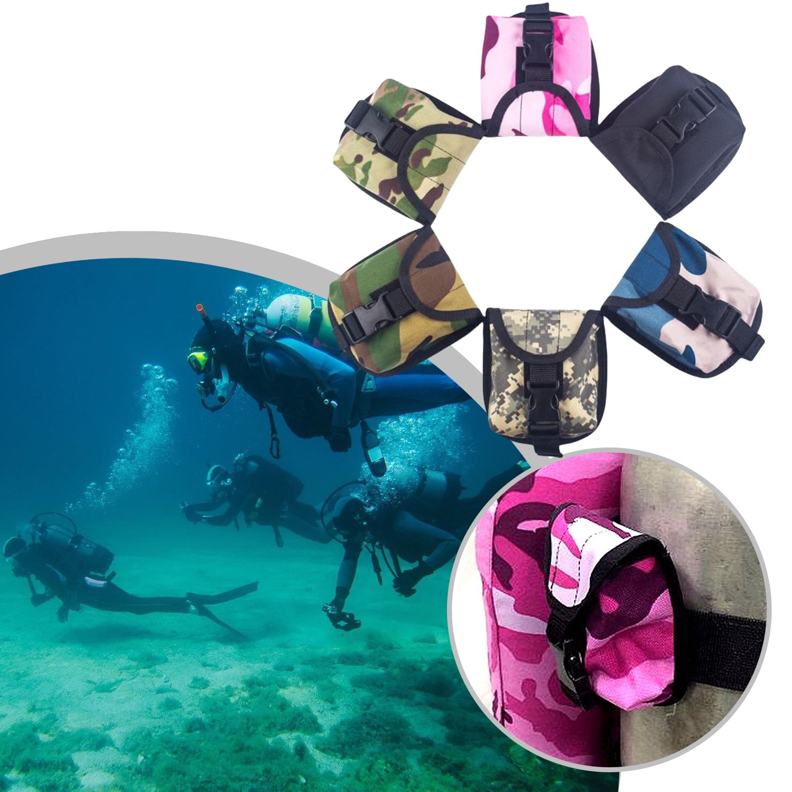 2KG Immersione Peso Cintura Tasca Con Fibbia Borsa Scubas Tasca Per Snorkeling